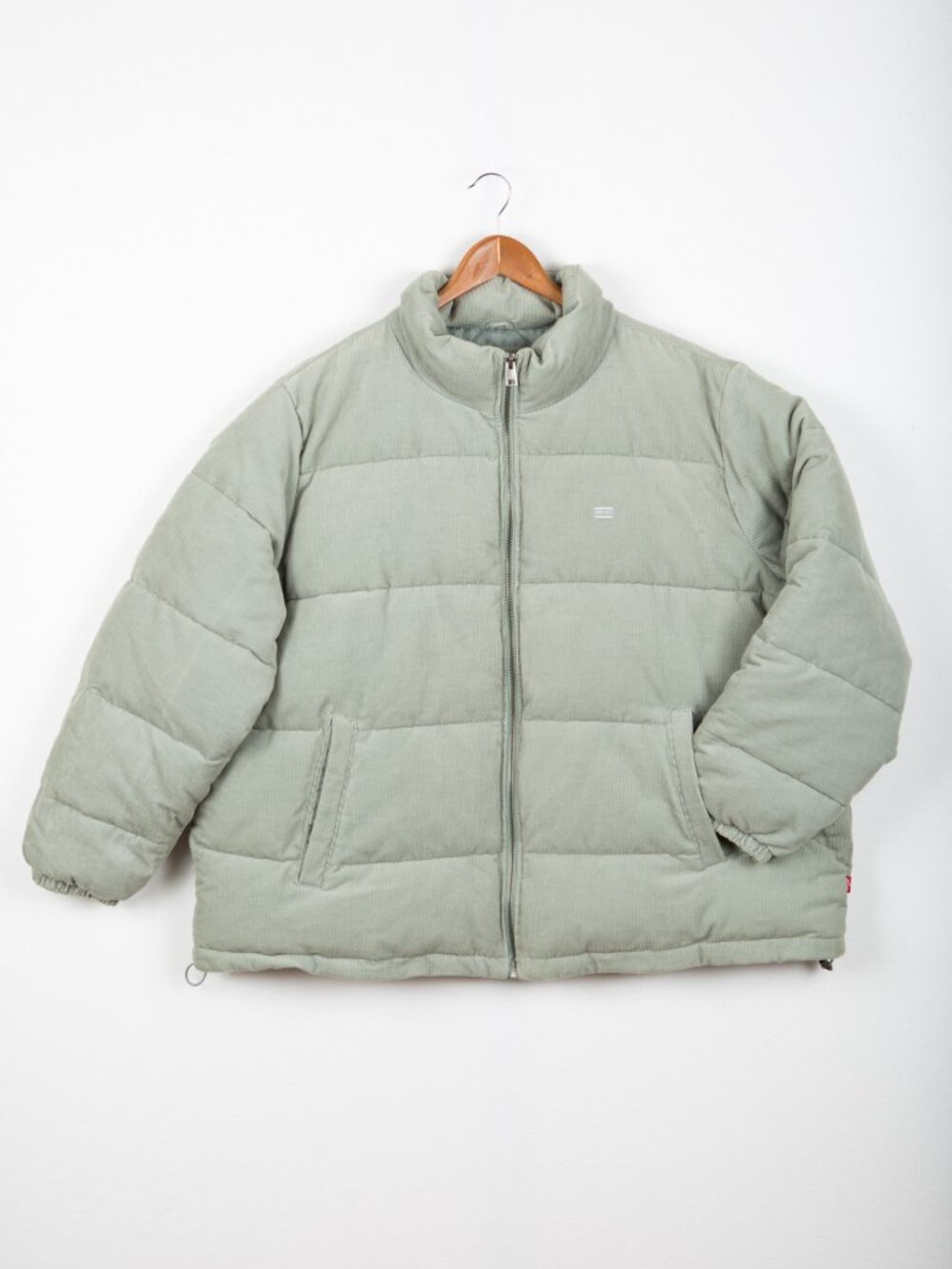 Levi's Zoe Corduroy Puffer Jacket Sage Green Plus Size 3X